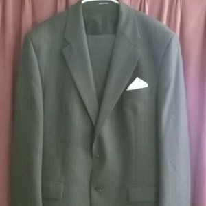 Charcoal Grey Pinstripe Suit Chaps Ralph Lauren 44L